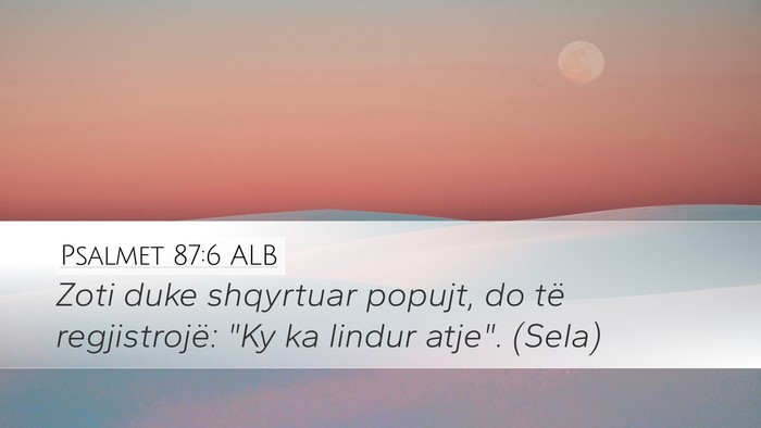 Psalmet 87:6 ALB Bible Verse Image