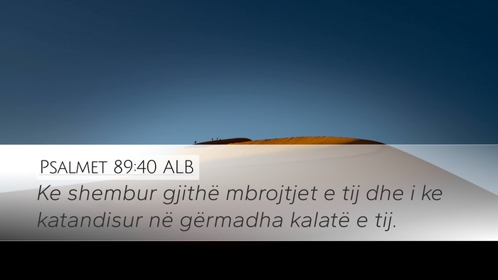 Psalmet 89:40 ALB Bible Verse Image