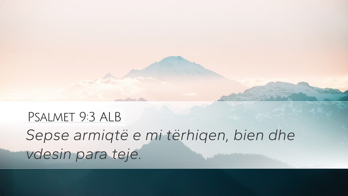 Psalmet 9:3 ALB Bible Verse Image