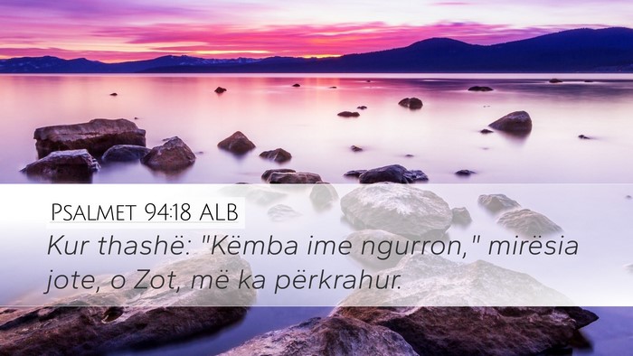 Psalmet 94:18 ALB Bible Verse Image