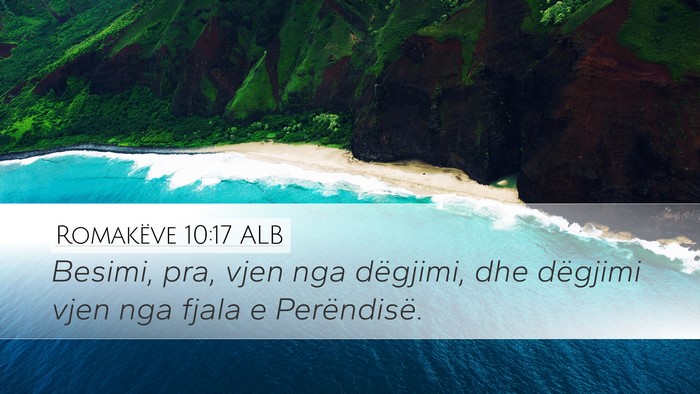 Romakëve 10:17 ALB Bible Verse Image