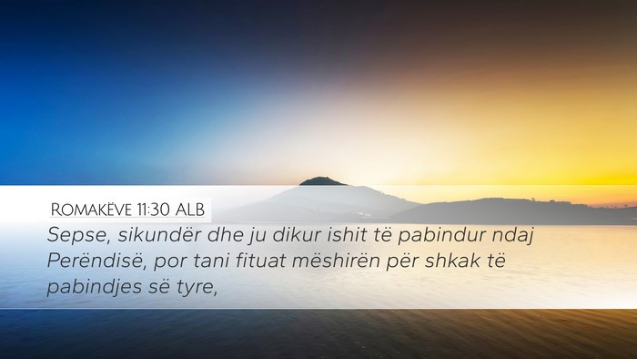 Romakëve 11:30 ALB Bible Verse Image