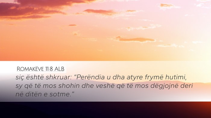 Romakëve 11:8 ALB Bible Verse Image