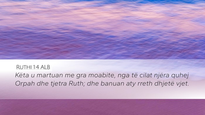 Ruthi 1:4 ALB Bible Verse Image