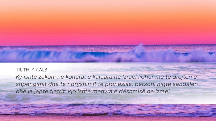 Ruthi 4:7 ALB Bible Verse Image