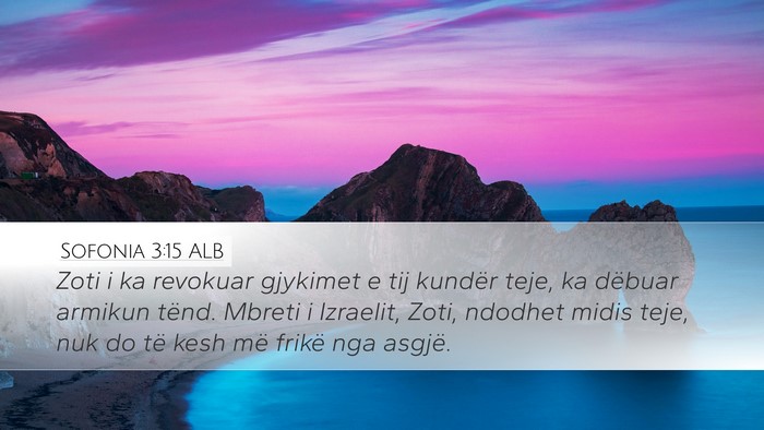 Sofonia 3:15 ALB Bible Verse Image