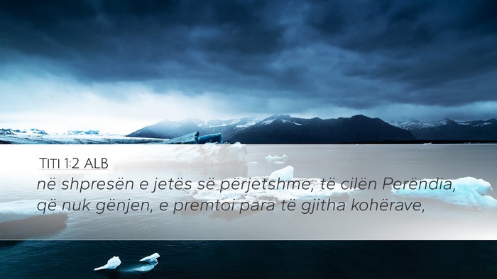 Titi 1:2 ALB Bible Verse Image
