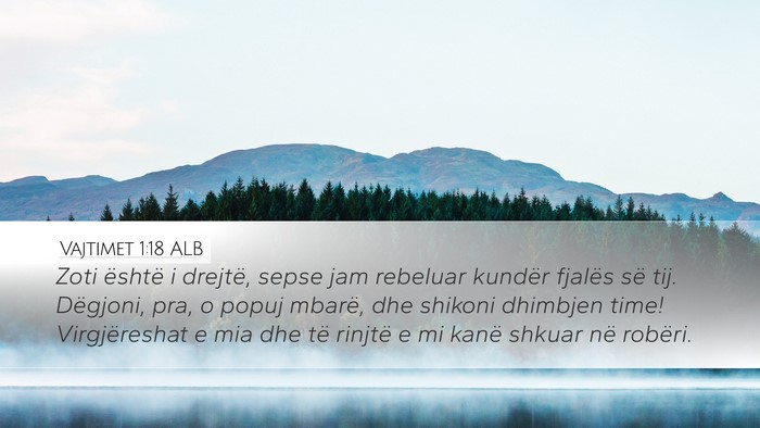 Vajtimet 1:18 ALB Bible Verse Image