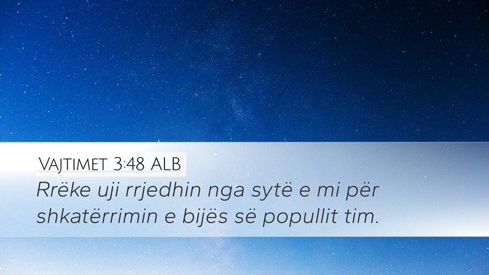 Vajtimet 3:48 ALB Bible Verse Image
