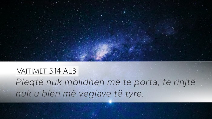 Vajtimet 5:14 ALB Bible Verse Image