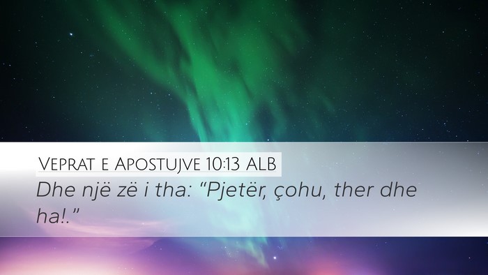 Veprat e Apostujve 10:13 ALB Bible Verse Image