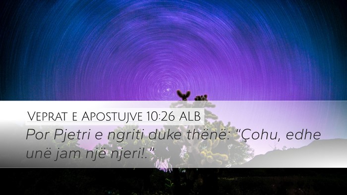 Veprat e Apostujve 10:26 ALB Bible Verse Image