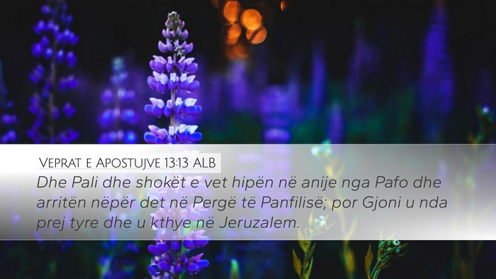 Veprat e Apostujve 13:13 ALB Bible Verse Image