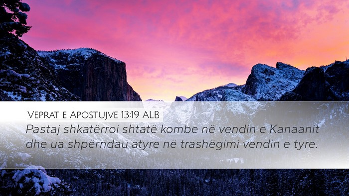 Veprat e Apostujve 13:19 ALB Bible Verse Image