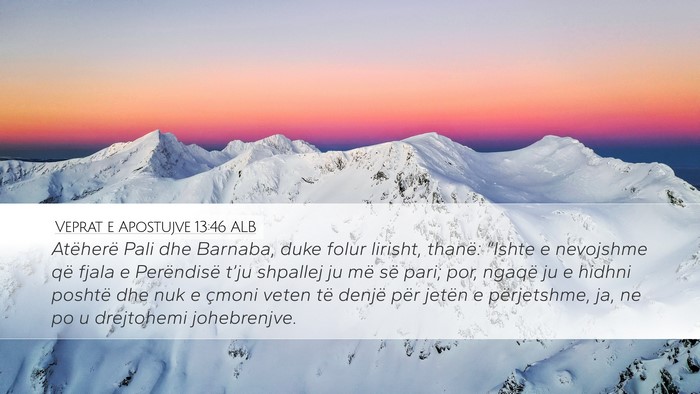 Veprat e Apostujve 13:46 ALB Bible Verse Image