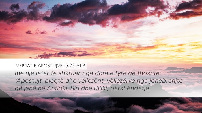 Veprat e Apostujve 15:23 ALB Bible Verse Image