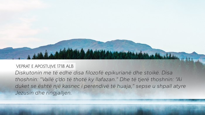 Veprat e Apostujve 17:18 ALB Bible Verse Image