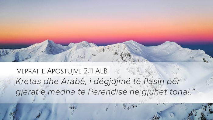 Veprat e Apostujve 2:11 ALB Bible Verse Image
