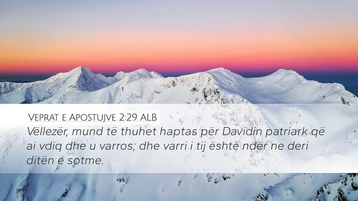 Veprat e Apostujve 2:29 ALB Bible Verse Image