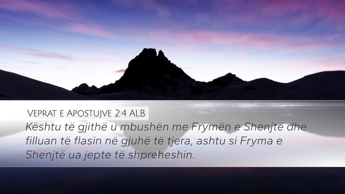 Veprat e Apostujve 2:4 ALB Bible Verse Image