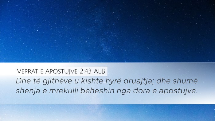 Veprat e Apostujve 2:43 ALB Bible Verse Image