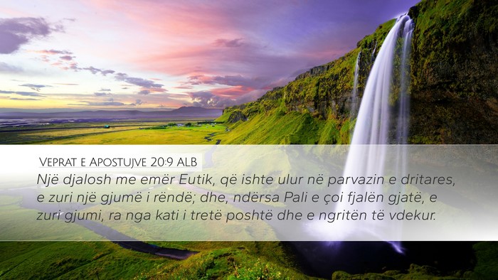 Veprat e Apostujve 20:9 ALB Bible Verse Image