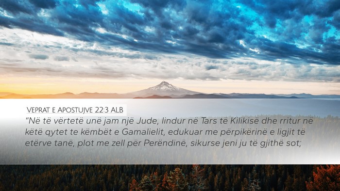 Veprat e Apostujve 22:3 ALB Bible Verse Image