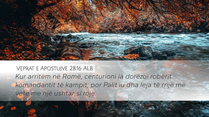 Veprat e Apostujve 28:16 ALB Bible Verse Image