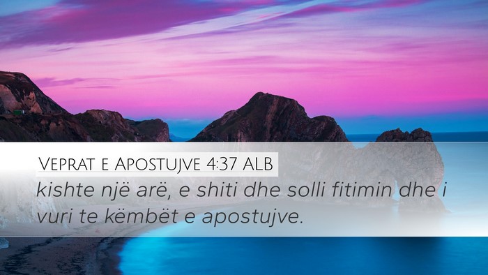 Veprat e Apostujve 4:37 ALB Bible Verse Image