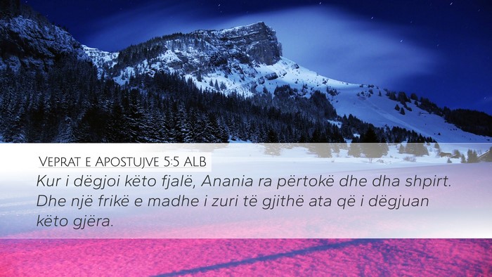 Veprat e Apostujve 5:5 ALB Bible Verse Image
