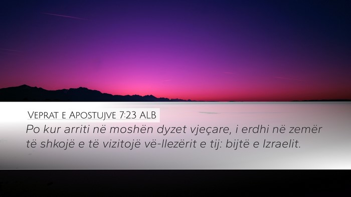 Veprat e Apostujve 7:23 ALB Bible Verse Image