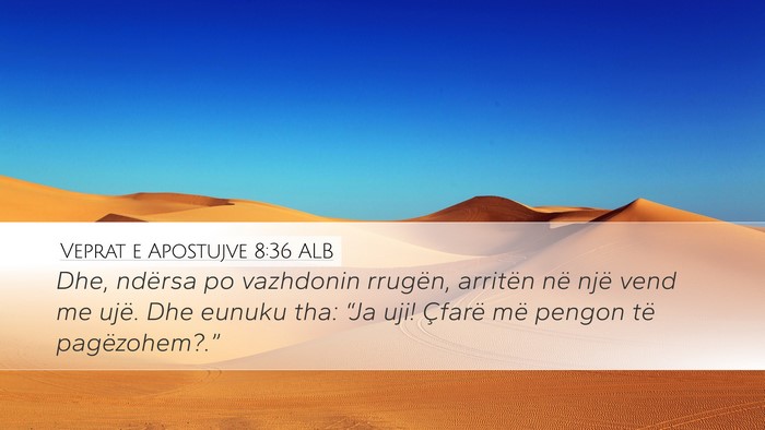 Veprat e Apostujve 8:36 ALB Bible Verse Image