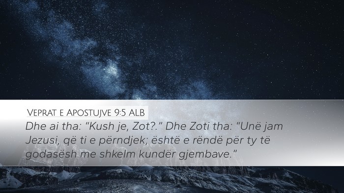 Veprat e Apostujve 9:5 ALB Bible Verse Image