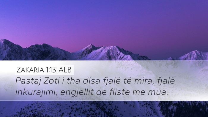 Zakaria 1:13 ALB Bible Verse Image