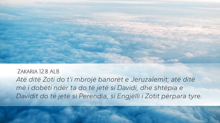 Zakaria 12:8 ALB Bible Verse Image