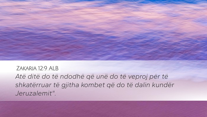 Zakaria 12:9 ALB Bible Verse Image