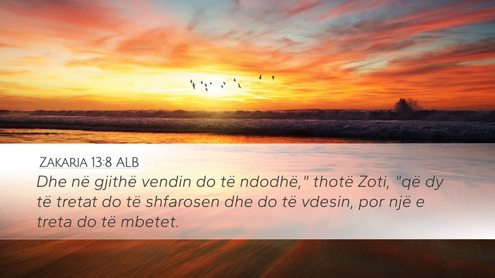 Zakaria 13:8 ALB Bible Verse Image