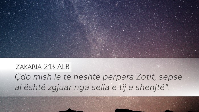Zakaria 2:13 ALB Bible Verse Image