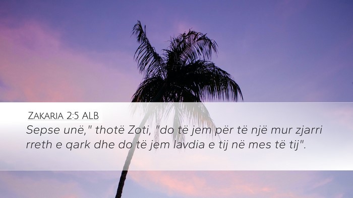 Zakaria 2:5 ALB Bible Verse Image