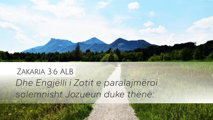 Zakaria 3:6 ALB Bible Verse Image