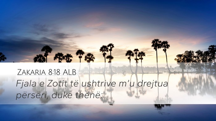 Zakaria 8:18 ALB Bible Verse Image