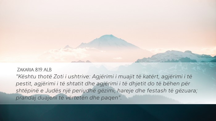 Zakaria 8:19 ALB Bible Verse Image