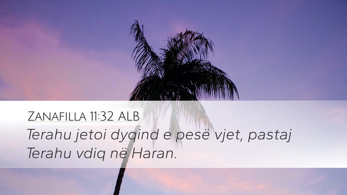 Zanafilla 11:32 ALB Desktop Wallpaper - Terahu jetoi dyqind e pesë vjet, pastaj Terahu - Desktop Bible Verse Wallpaper