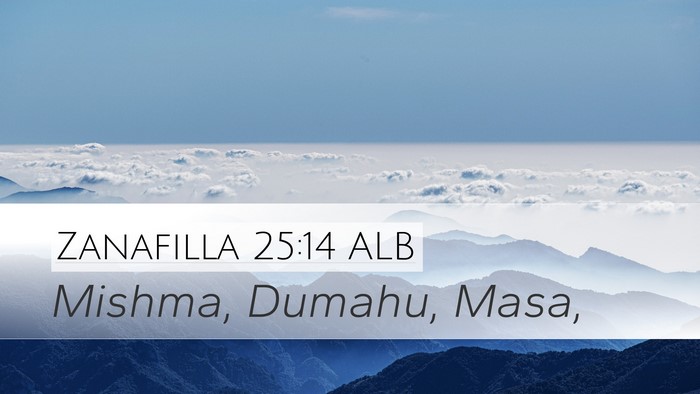 Zanafilla 25:14 ALB Bible Verse Image