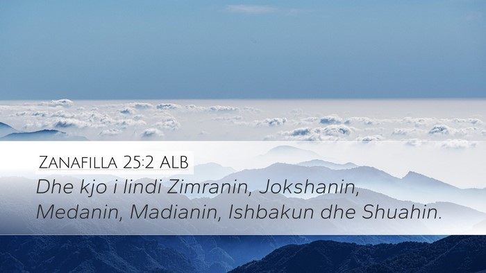Zanafilla 25:2 ALB Bible Verse Image