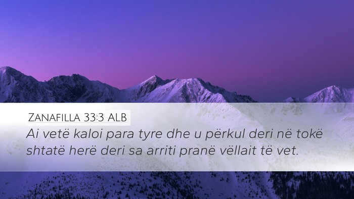 Zanafilla 33:3 ALB Bible Verse Image