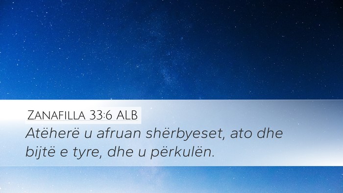 Zanafilla 33:6 ALB Desktop Wallpaper - Atëherë u afruan shërbyeset, ato dhe bijtë e - Desktop Bible Verse Wallpaper