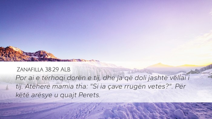 Zanafilla 38:29 ALB Bible Verse Image