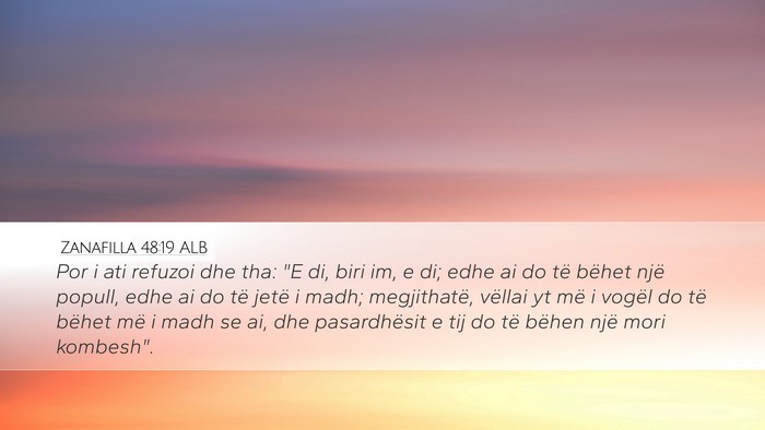 Zanafilla 48:19 ALB Bible Verse Image