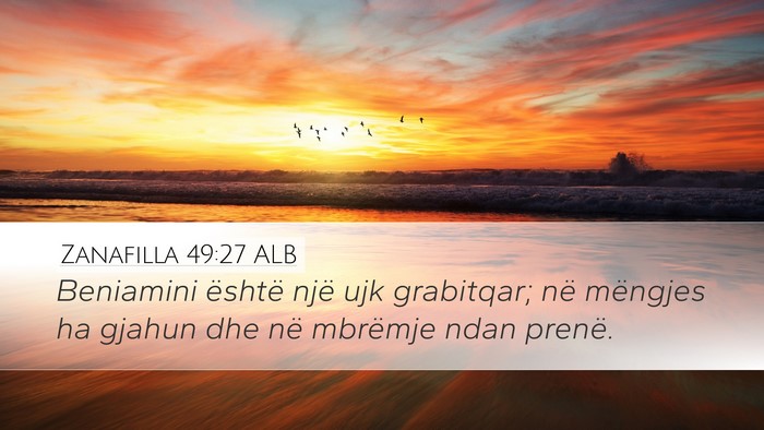 Zanafilla 49:27 ALB Bible Verse Image